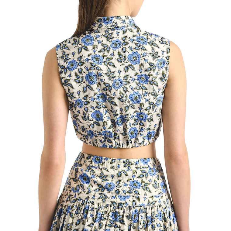 Faee Printed Sleeveless Cropped Shirt image number null