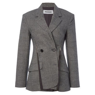 Deconstructed Lapel Tailored Jacket