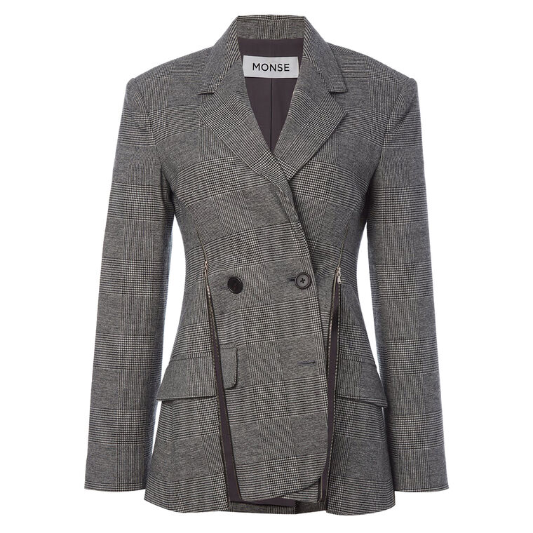 Deconstructed Lapel Tailored Jacket image number null