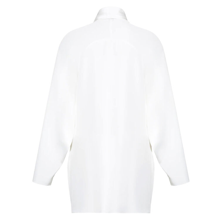 Long Sleeve Bow Blouse In Silk Crepe image number null