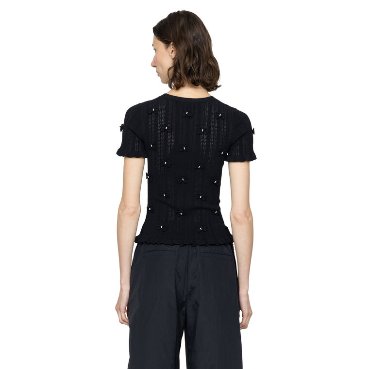 Alberta Pearl Short Sleeve Knit Top image number null