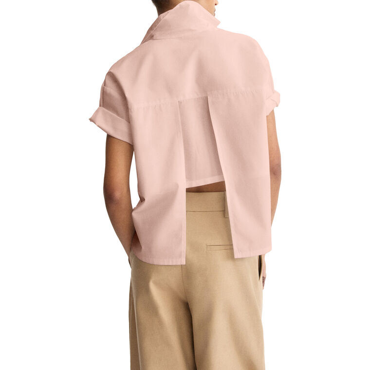 Clark Short Sleeve Split Back Button-Up Top image number null