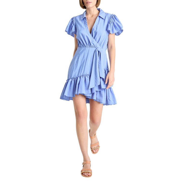 Mini Lila Short Sleeve Wrap Dress image number null
