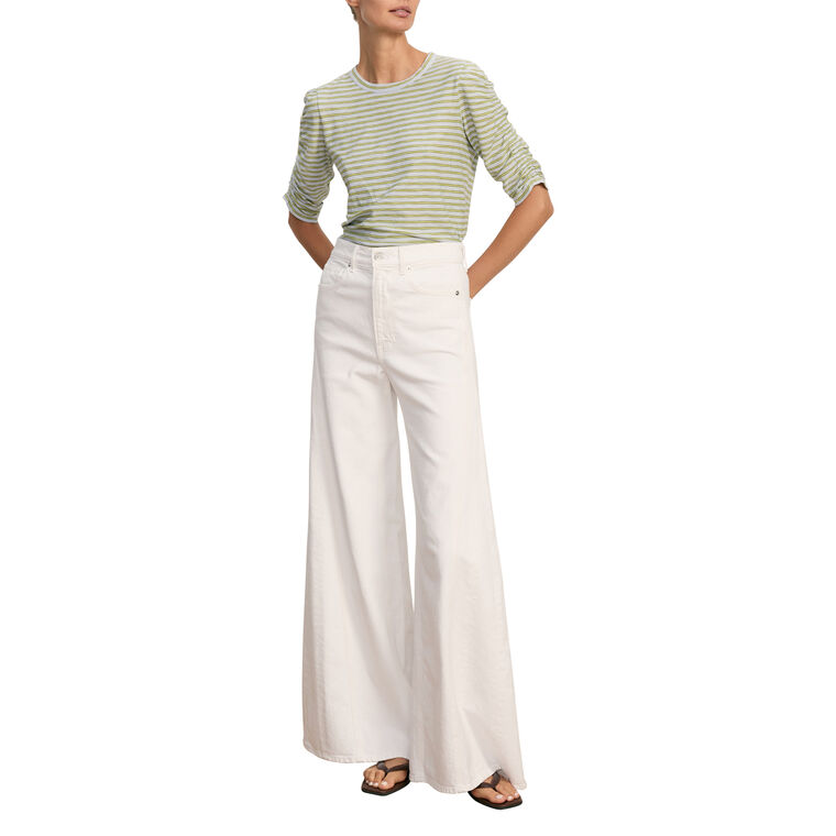 Waldorf Ruched-Sleeve Cotton Jersey Tee image number null