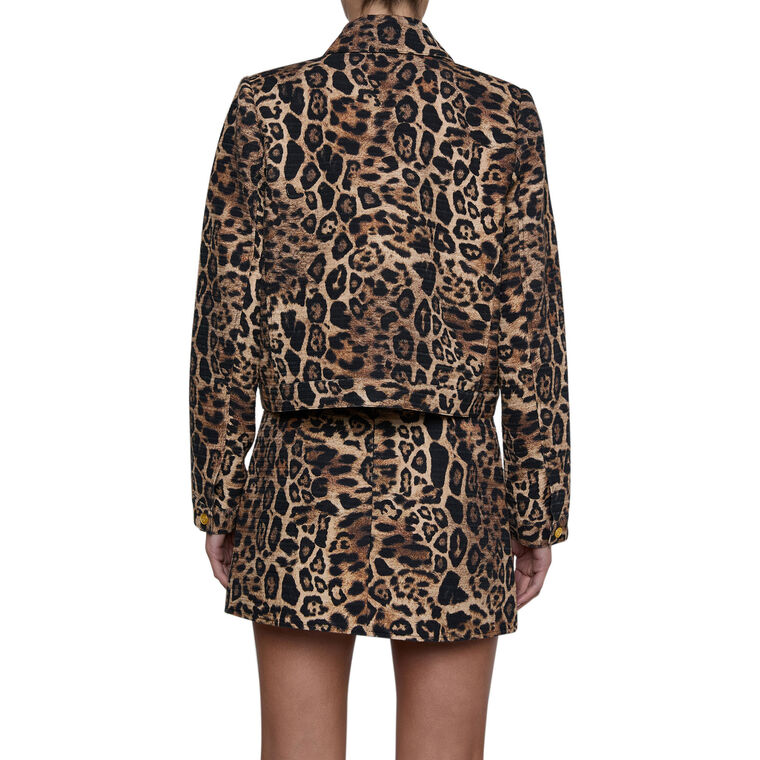 Nyx Cropped Leopard Print Jacket image number null