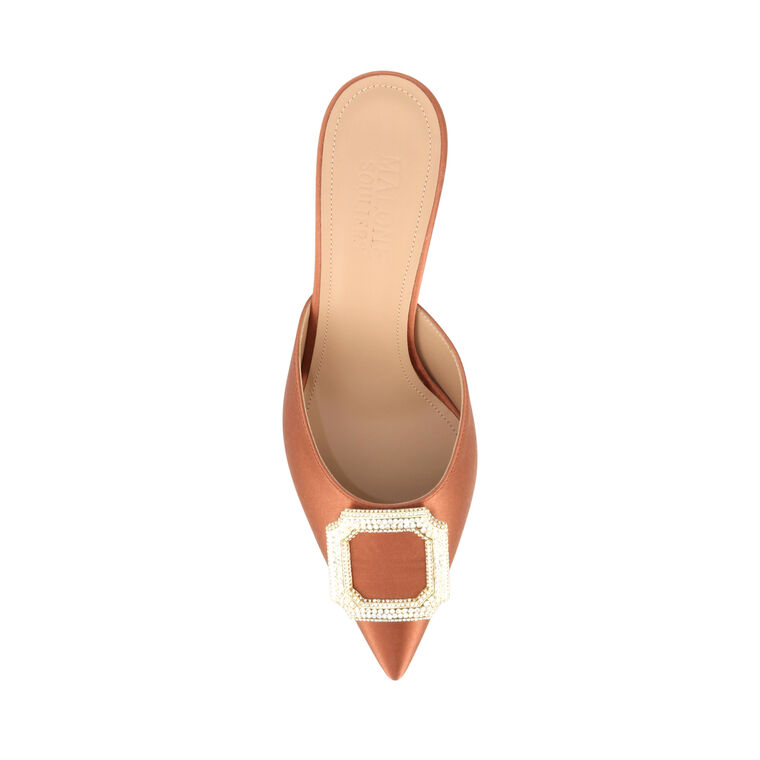 Mona 70mm Satin Pointed Toe Mule image number null