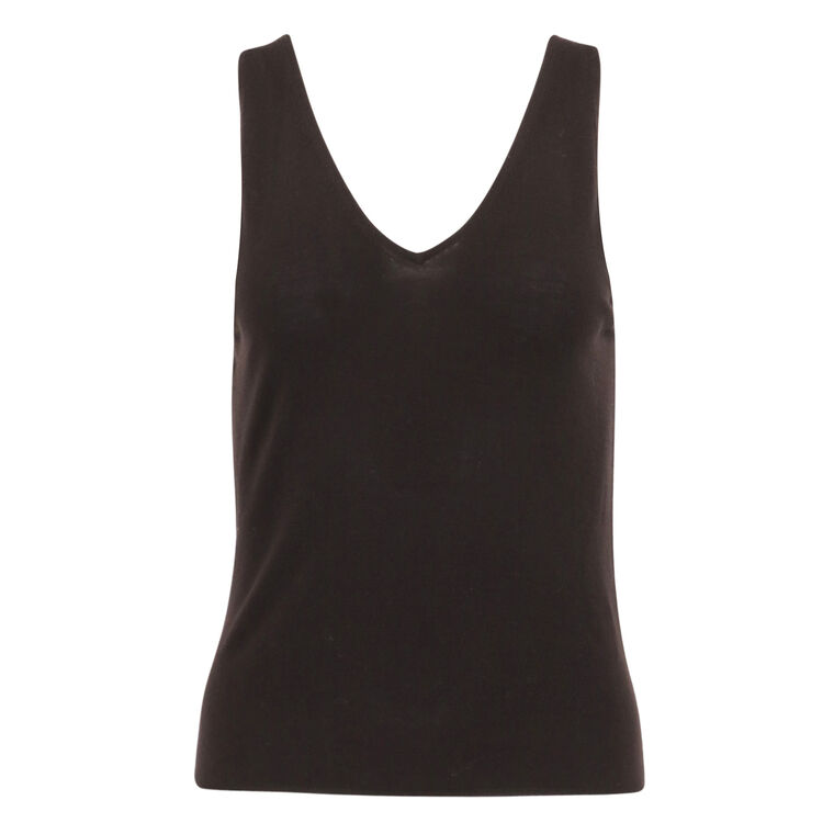 Addyson Wool Cashmere V-Neck Tank image number null