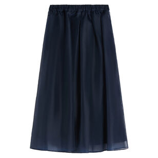 Visino Pleated Silk Organza Midi Skirt