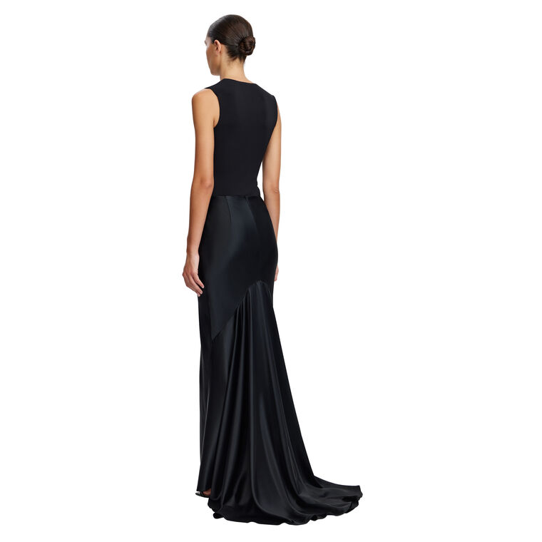 Hourston Satin Maxi Skirt image number null
