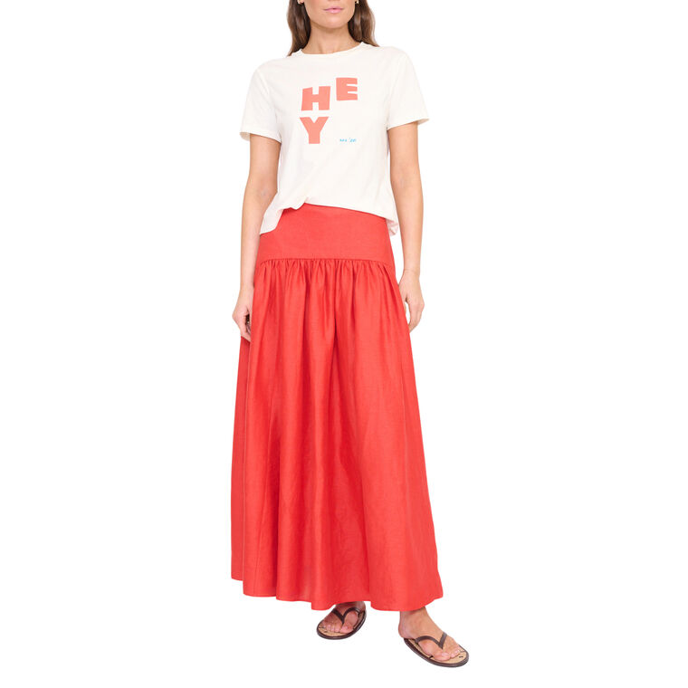 Procida Linen Maxi Skirt image number null