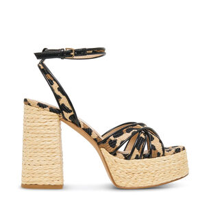 Danila Leopard Piped Platform Sandals