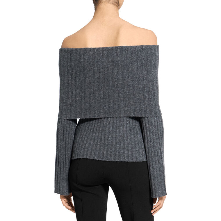 Bell Sleeve Off-The-Shoulder Sweater image number null
