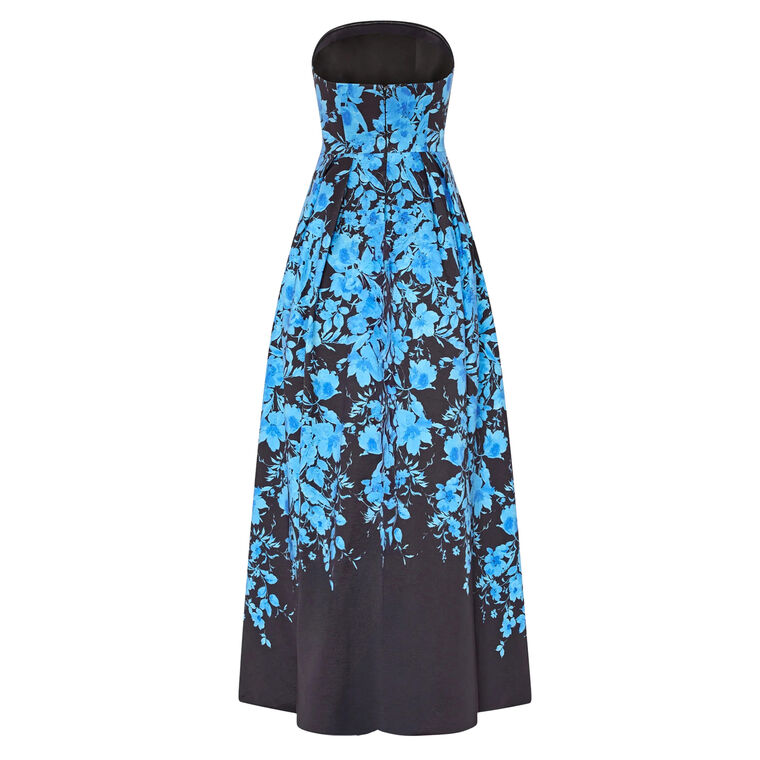Winona Flower Strapless Floor-Length Gown image number null