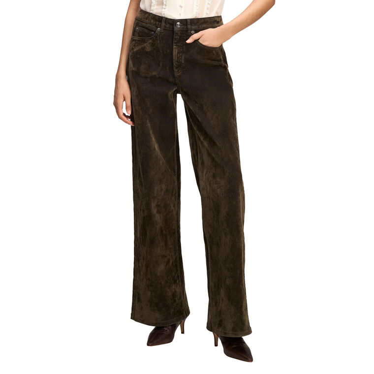 Flocked Betsy Wide Leg Jeans image number null