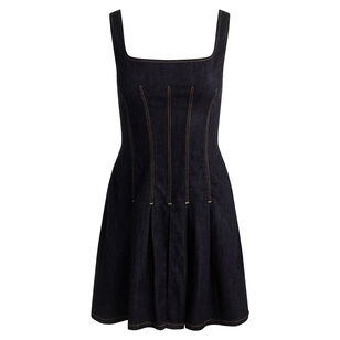 Hollis Sleeveless Flared Denim Mini Dress