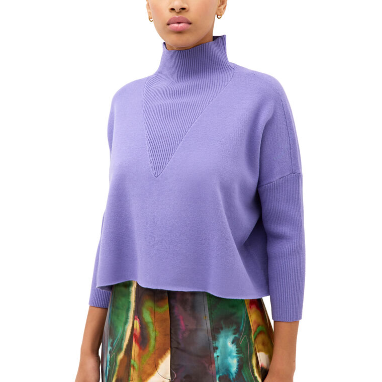 Claudie Mock Neck Popover Sweater image number null