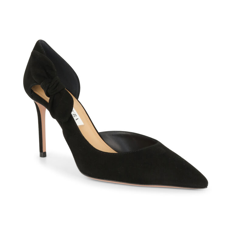 Very Bow Tie 85mm Suede Pump image number null