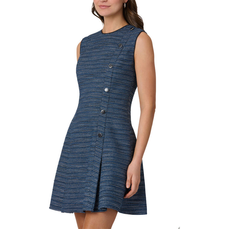 Gigi Sleeveless Metallic Tweed Mini Dress image number null
