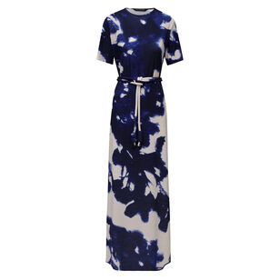 Aliki Short Sleeve Jersey Midi Dress With Belt