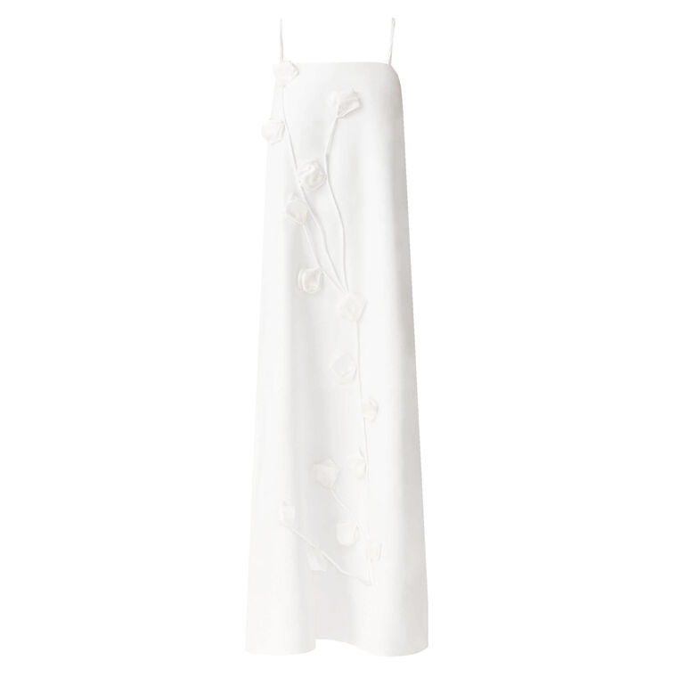 Nolana Sleeveless 3D Floral Applique Gown image number null