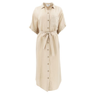 Sandra Linen Button-Up Dress