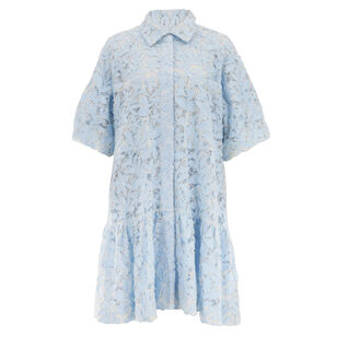 Crissy Puff Sleeve Cotton Lace Mini Dress