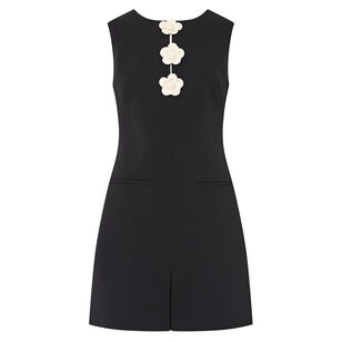 Saylor Sleeveless Floral Applique Mini Dress