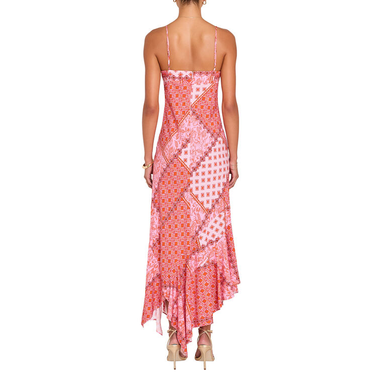 Kaysee Sleeveless Asymmetrical Hem Midi Dress image number null
