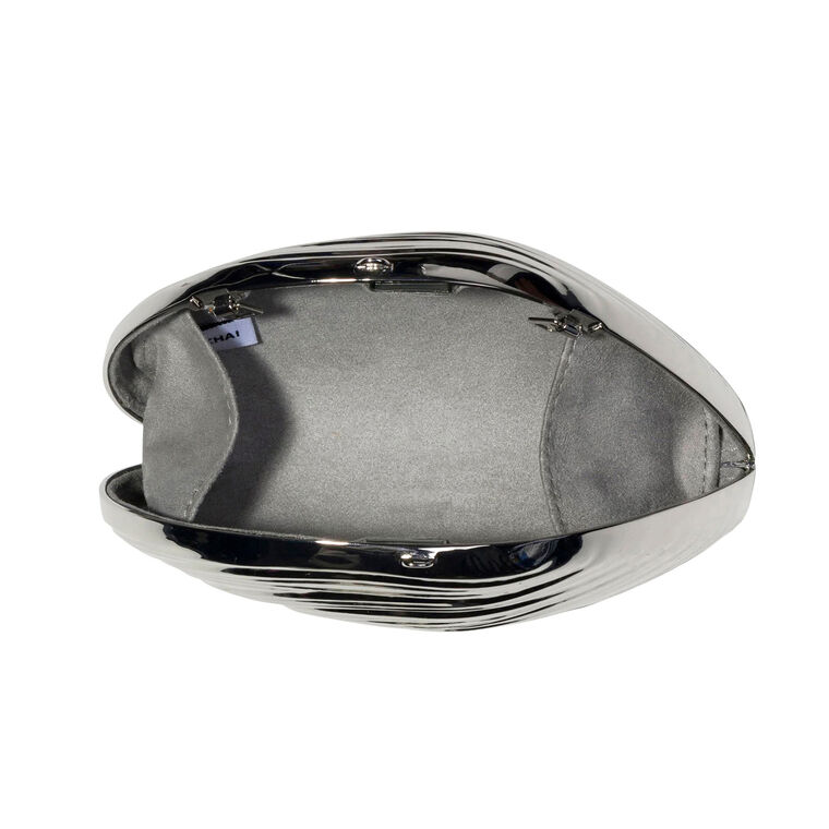 Bridget Mini Metal Oyster Shell Clutch image number null