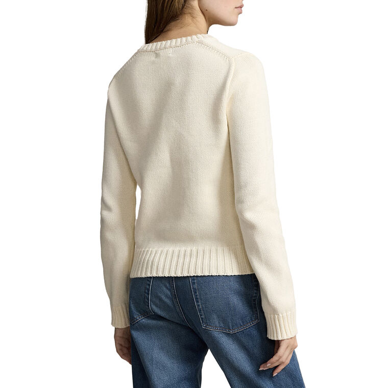 Flag Cotton Crewneck Sweater image number null
