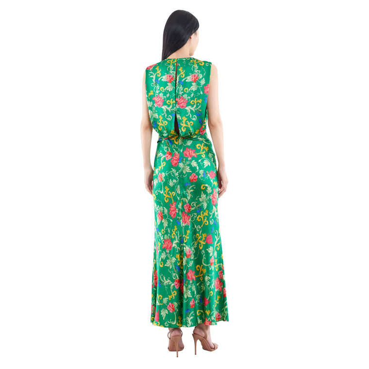 Gwen Sleeveless Silk Midi Dress image number null