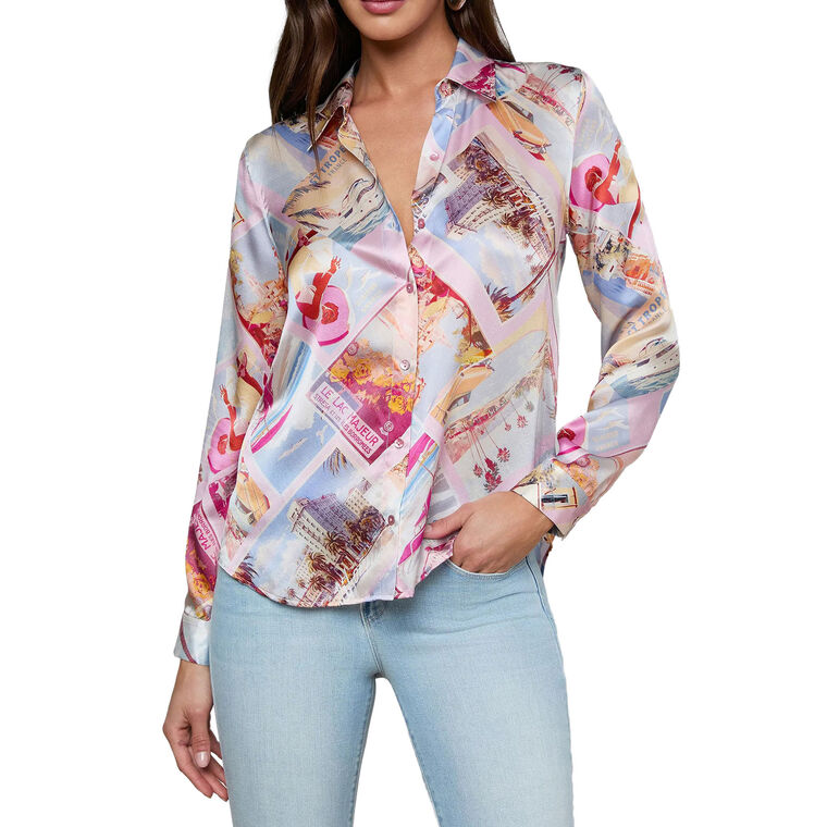 Tyler Long Sleeve Silk Blouse image number null