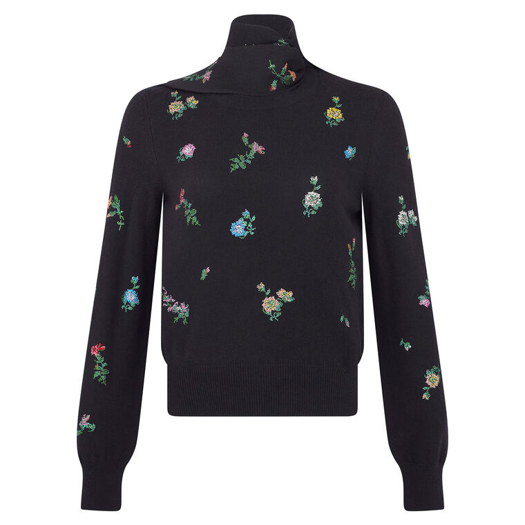 Joy And Mirth Long Sleeve Scarf Sweater image number null