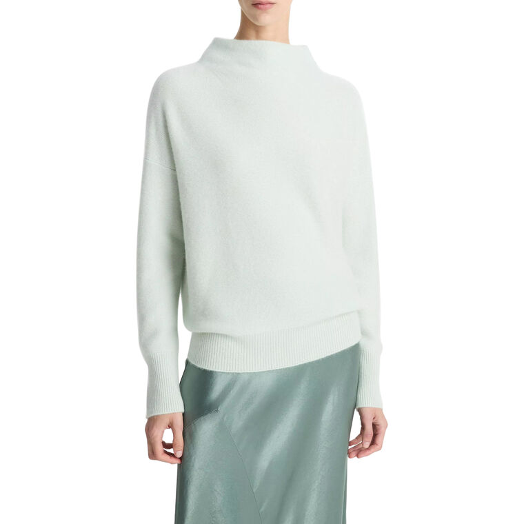 Plush Cashmere Funnel Neck Pullover Sweater image number null