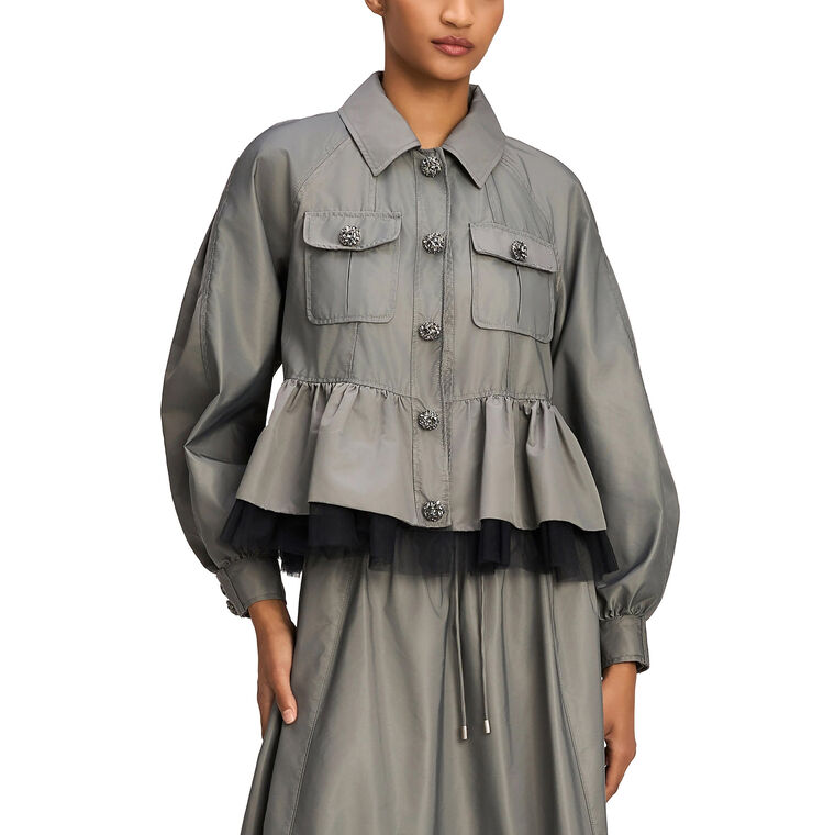Margot Ruffle Hem Jacket image number null
