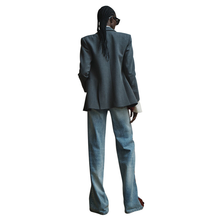 Bentley Velvet-Bow Straight-Leg Jean image number null