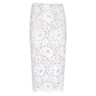 Makena Sequin Lace Pencil Skirt