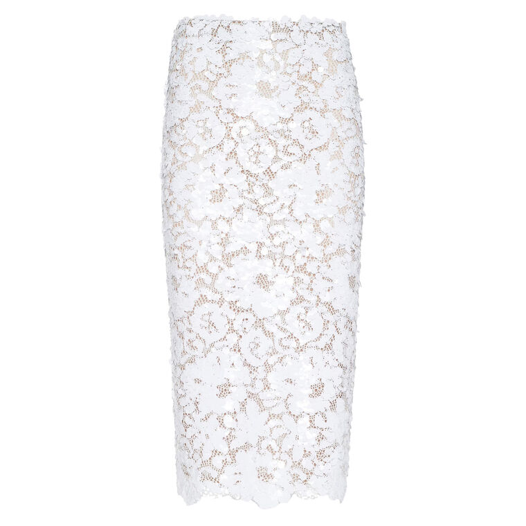 Makena Sequin Lace Pencil Skirt image number null