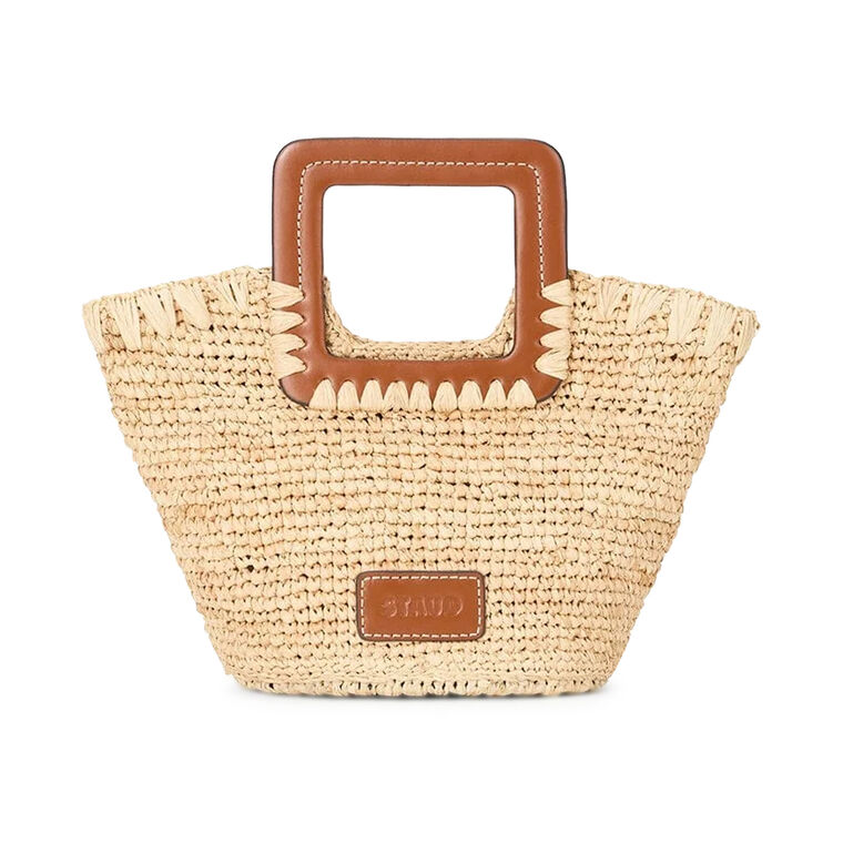 Shirley Raffia Mini Bucket Bag image number null