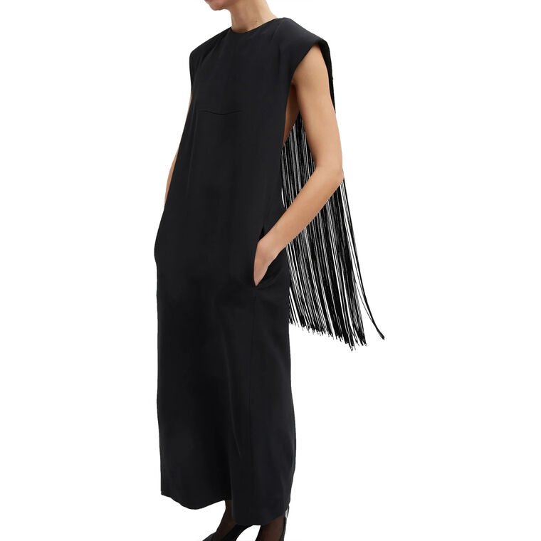 4-Ply Silk Fringed Dress image number null