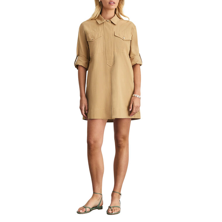 Lennon 3/4 Cuffed Sleeve Mini Dress image number null