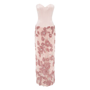 Julia Corset-Style Floral Sequin Gown