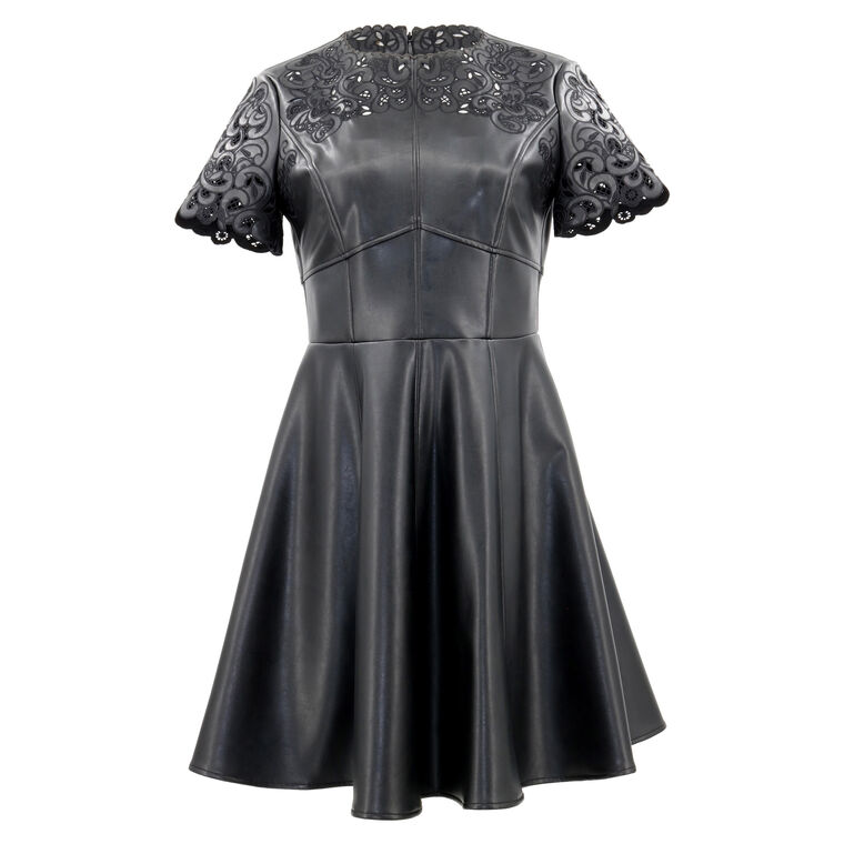 Hart Vegan Leather Cutout Dress image number null