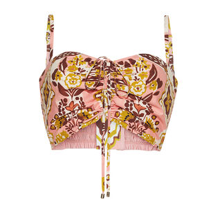 Maidstone Ruched Sweetheart Crop Top