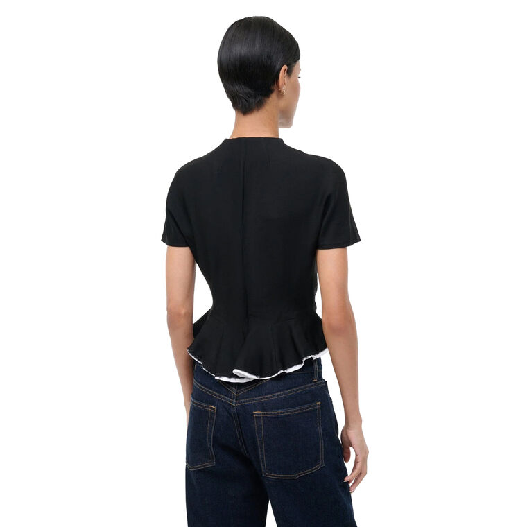 Maelle Peplum Zip Up Top image number null