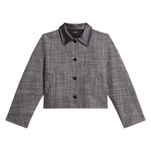 Curve Sleeve Virgin Wool Blend Jacket