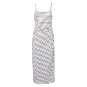 Checked Smocked Tank Dress