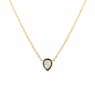 Pear Madison Bezel Necklace