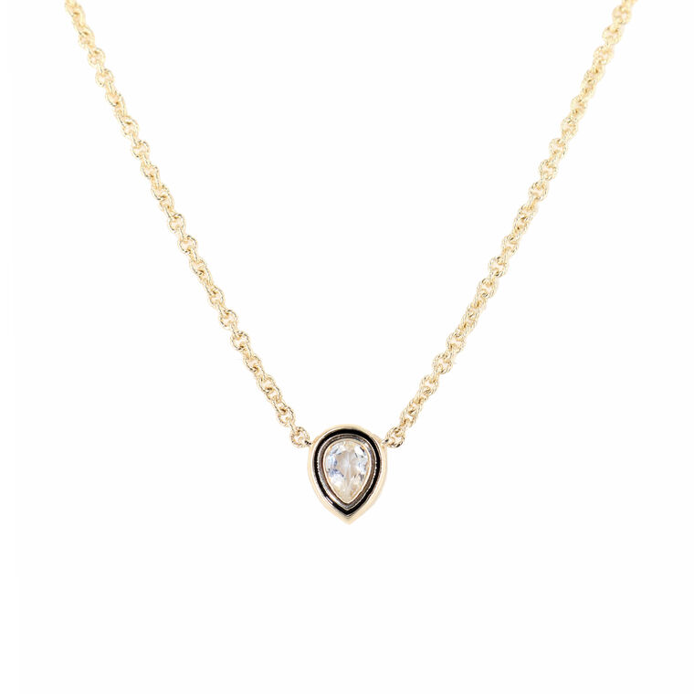 Pear Madison Bezel Necklace image number null