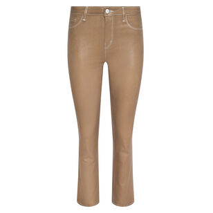 Tati High Rise Coated Cropped Micro Bootcut Jean